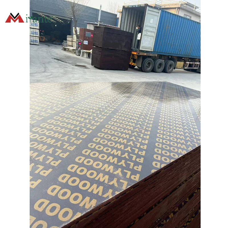 3/4 4x8 Hot Press Hemp Concrete Form Wood Film Faced Plywood Panels Coated Marine Laminated Sheet 18mm for Construction