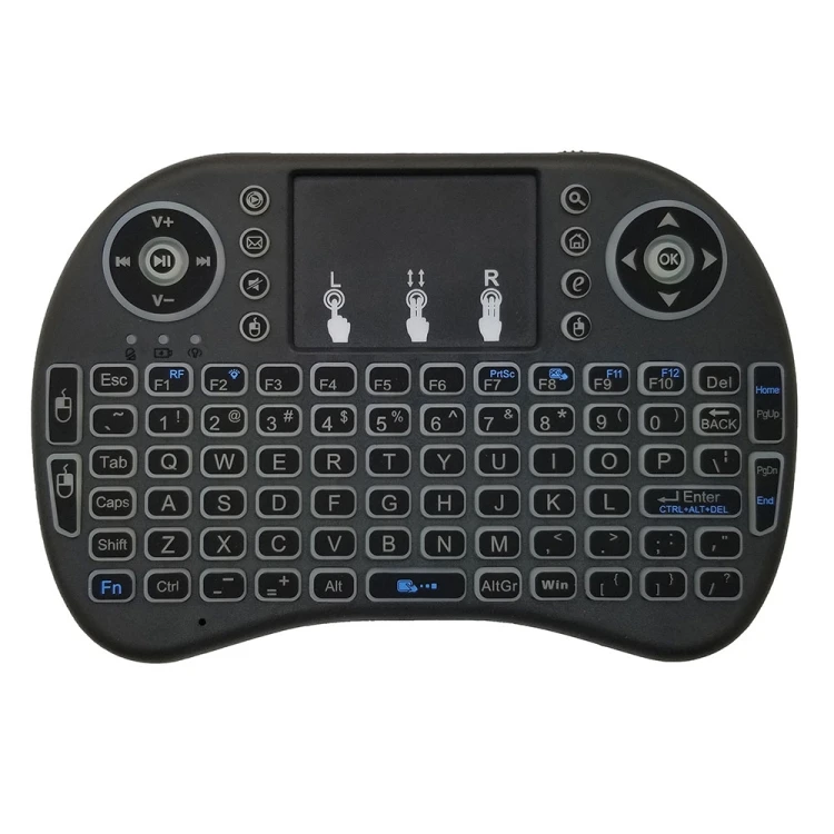 Беспроводная клавиатура i8 Air Mouse с подсветкой и тачпадом для Android TV Box Smart PC Tablet Xbox360 PS3 HTPC