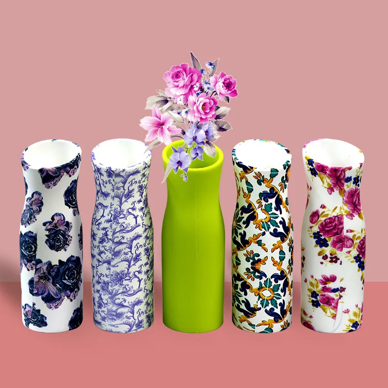 Fashionable Minimalist Nordic Style Stable Placement Home Dining Table Living Room Decoration Silicone Vase