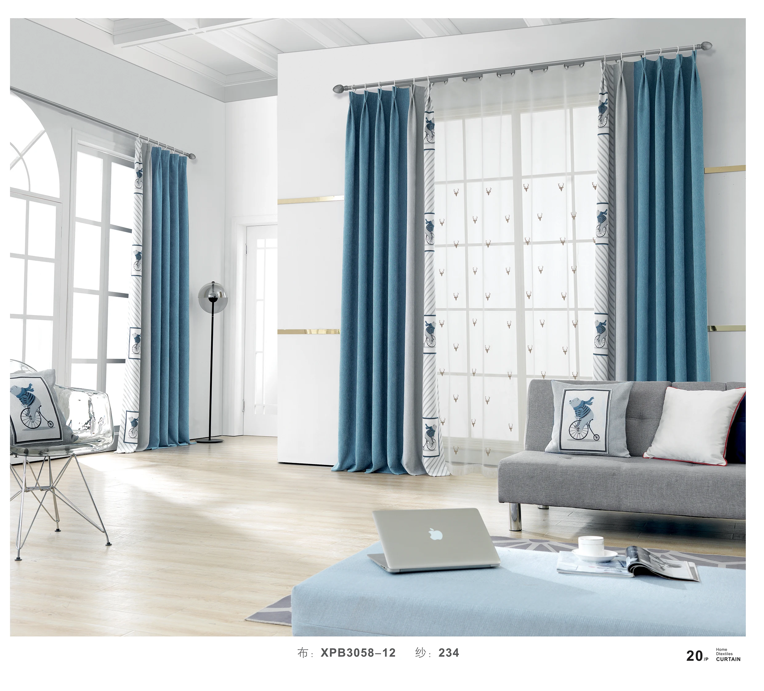 High quality plain woven modern curtain home and hotel used window curtain