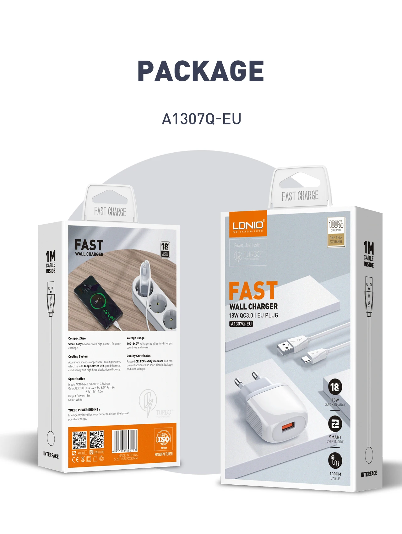 QC3.0 Fast Charging Wall chager 