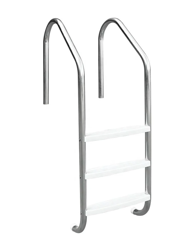 Cleanwell High Quality Stainless Steel Swimming Pool Ladder with Stainless Steel or Plastic Steps, 2 to 5 Steps