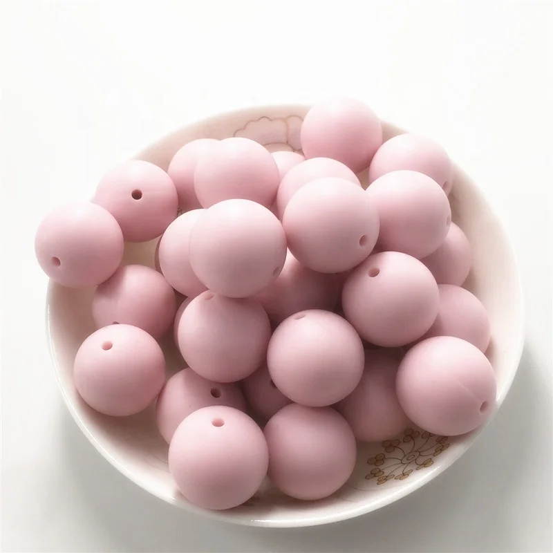 
BPA Free 19mm Round Silicone Beads Wholesale Round Baby Teething Silicone Beads For Teething Jewelry Wholesale 