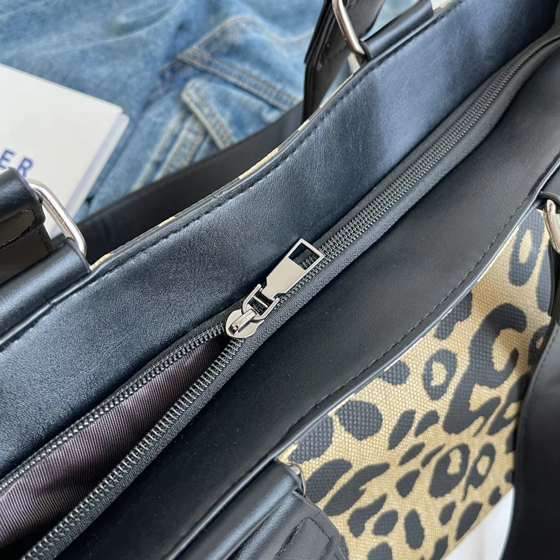 Casual 2024 New products ladies hand bags,Leopard print handbags trending metro city tote bag 2024 for women