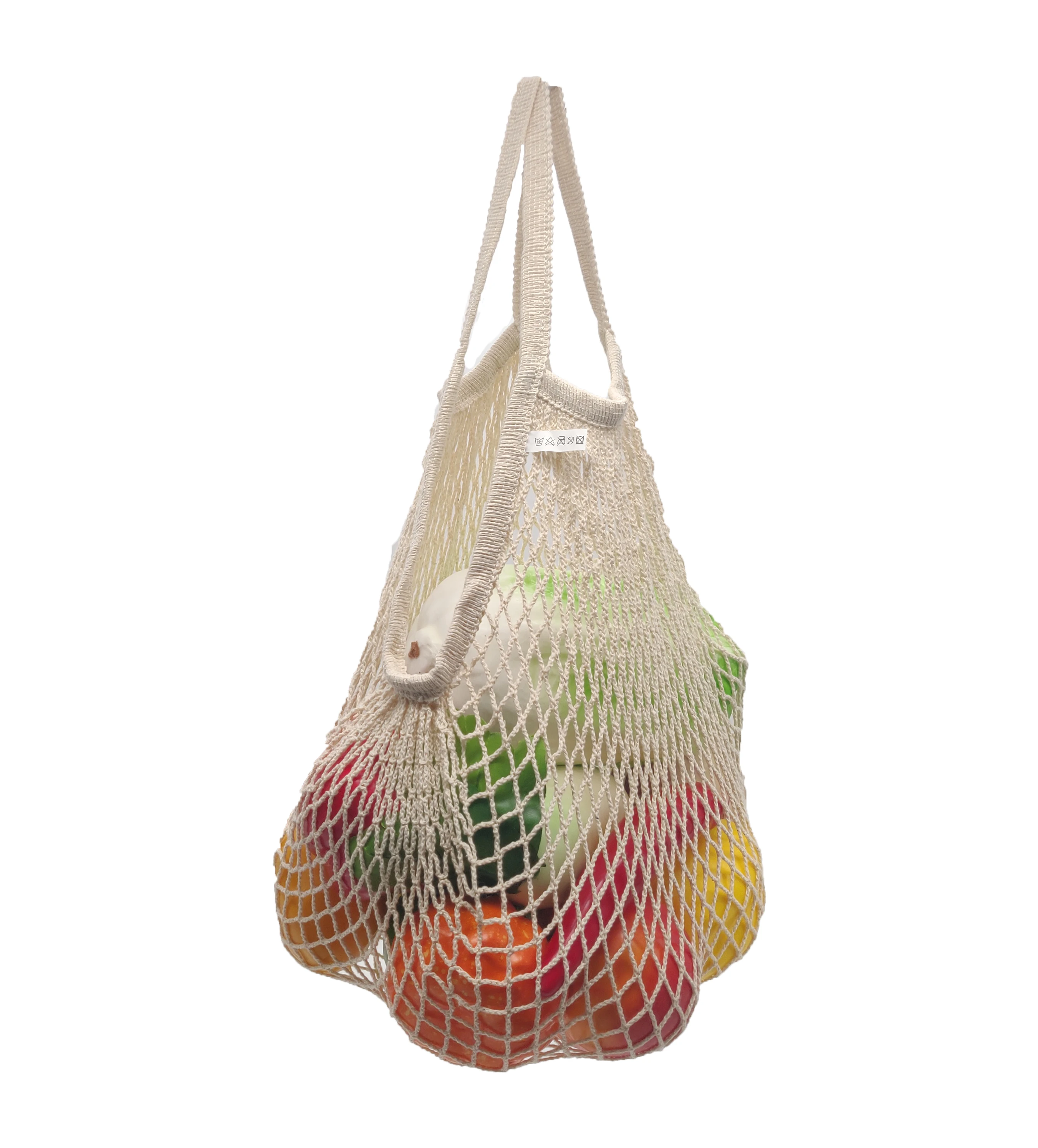 100% organic cotton reusable grocery mesh bags for Shopping