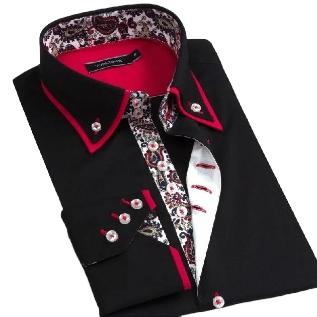 Italian style mens shirts Latest style fashion dress shirts for man