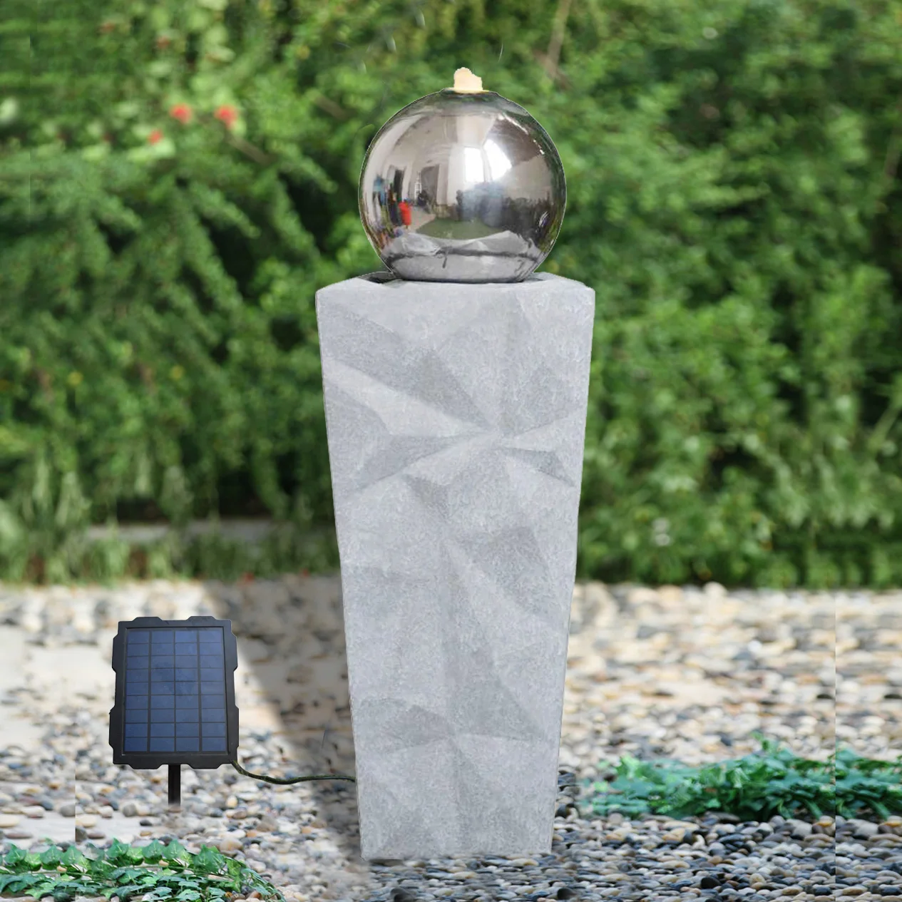 75CMH Hot sale creative finish craft ball Water Fountain with LED lights for  Outdoor