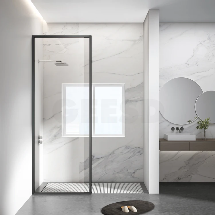 2022 NEW Frameless Hot Sale Glass Panel Door Walk In Shower Enclosure