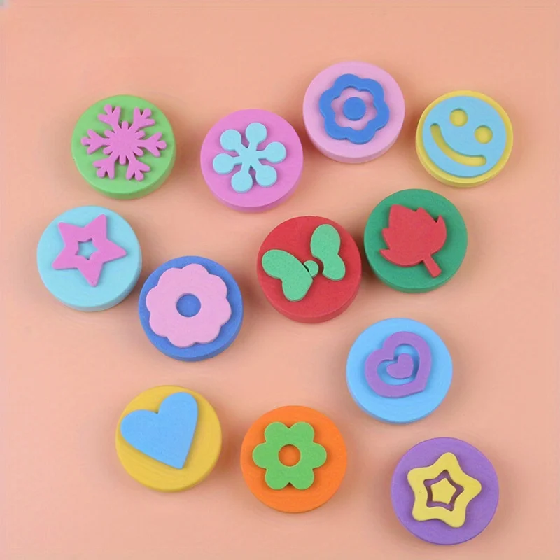 HCHWENH EVA Painting Sponges Foam Painting Stamper Sponge Stamper Paint Drawing Sponges for Kids Creative Expressions