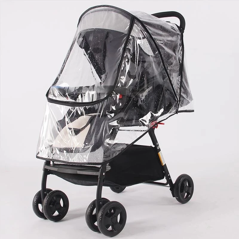 
Universal Stroller Rain Cover Waterproof Wind Dust Shield Baby Stroller Pushchair Pram Rain Cover Transparent for Baby Strollers 