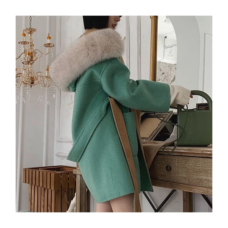 Winter abrigos para chaquetas mujer long women winter jackets and trench coats 2022 with fox fur