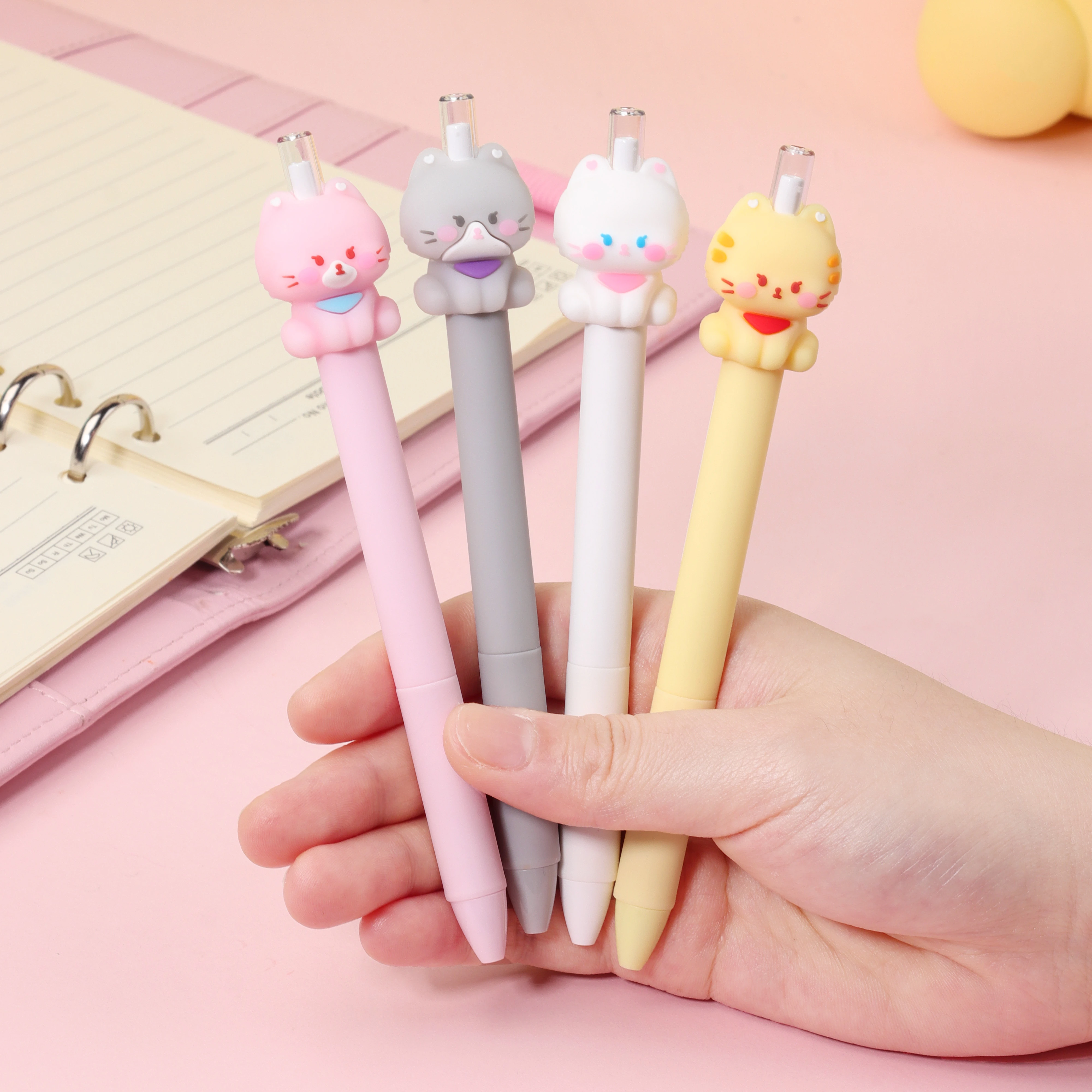 New school stationery animal shape kids cute lapiceros kawaii Cute Meow Meow Team  Ultra Durable pencil for girls