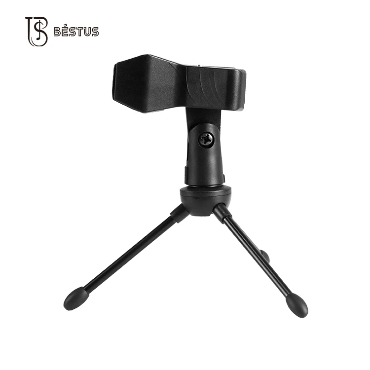 TN-MJ-4ZM Factory Metal Clip table microphone stand adjustable desktop tripod microphone stand