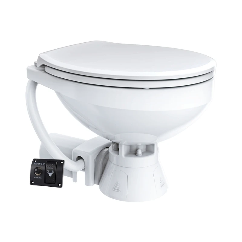 Seaflo Marine Electric Toilet Large Bowl with Macerator Pump and Flush Control