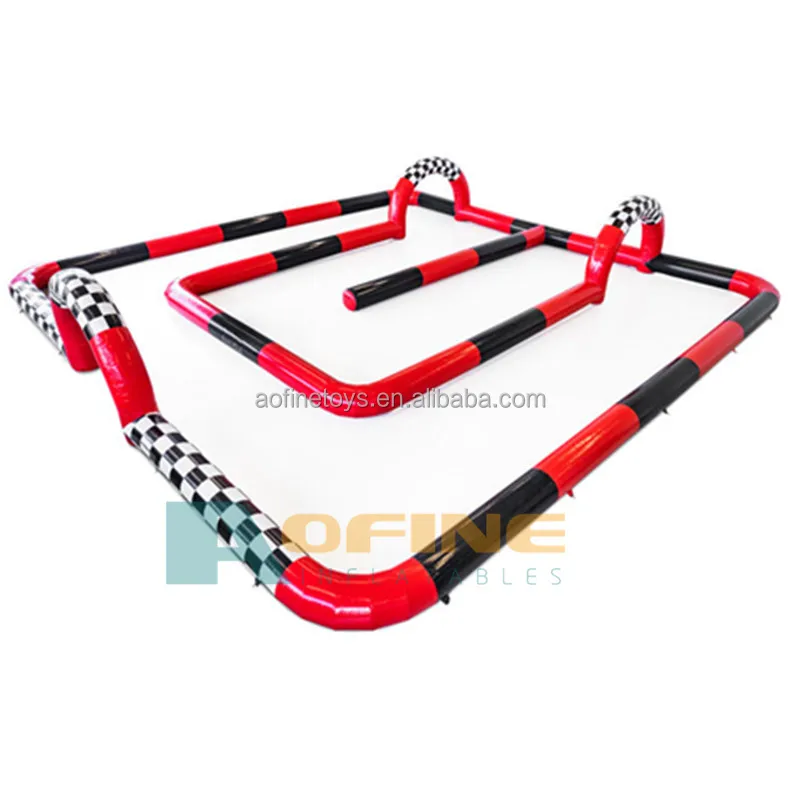 outdoor inflatable racing track game custom inflatable race start finish tracks for kids
