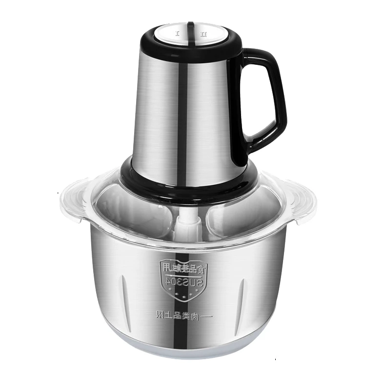 
4L Metal container household and commercial electric meat grinder for nut garlic pepper wet dry multi-function mincer set 