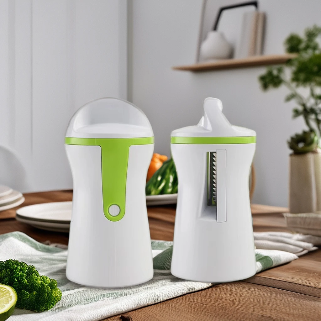 ANJUKE 3-in-1 Metal Steel Kitchen Gadget Household Spiral Slicer Peeler Cucumber Carrot Vegetables Fruit Chopper Foods