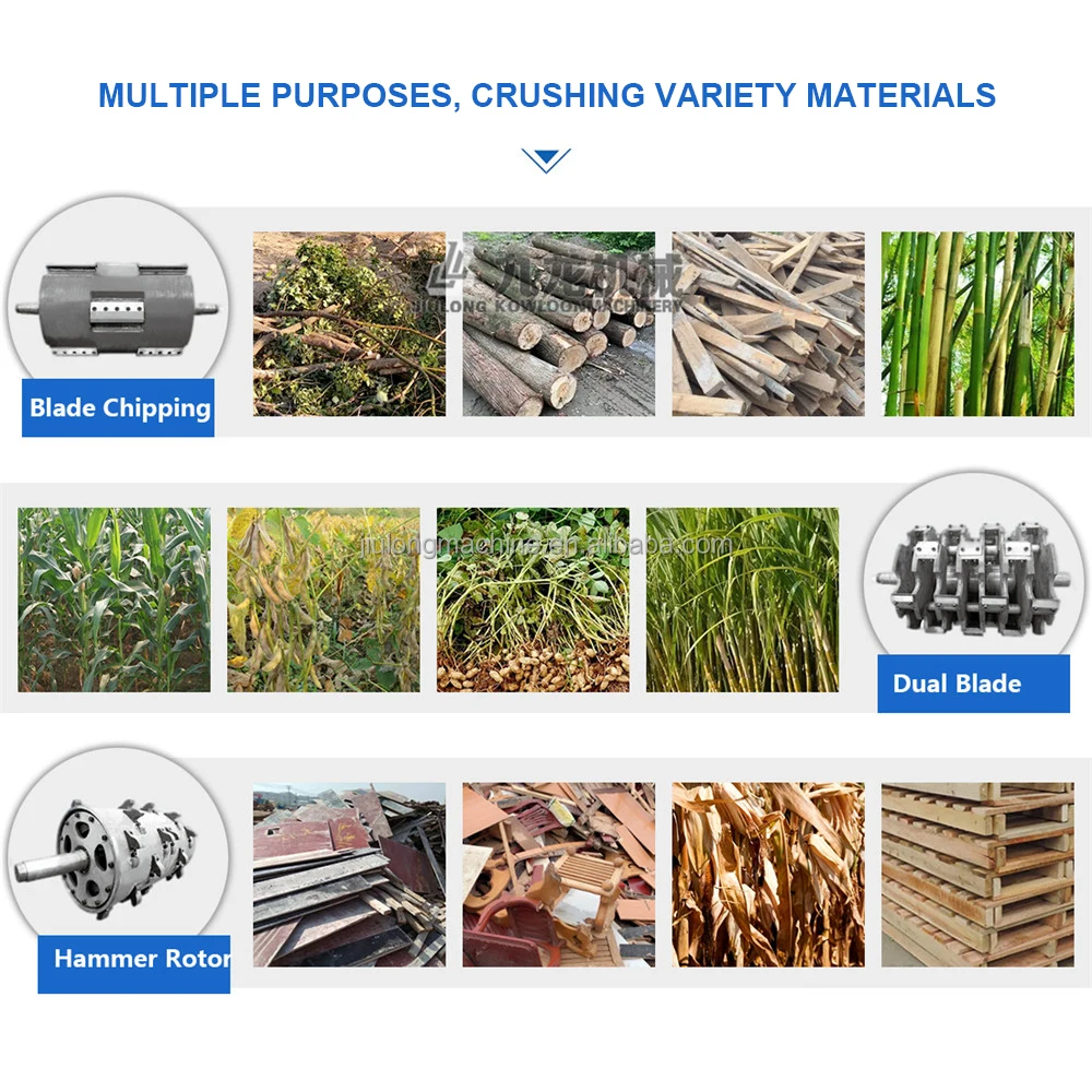 25 Tons hourly Heavy Duty Industrial Crusher Wood Tree Branch chipper crusher hammer mill machine Garden Log Drum Wood Crusher