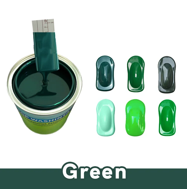 High Quality 2K International Automotive Painting Yellow Green Car Repair Coating Car Paint