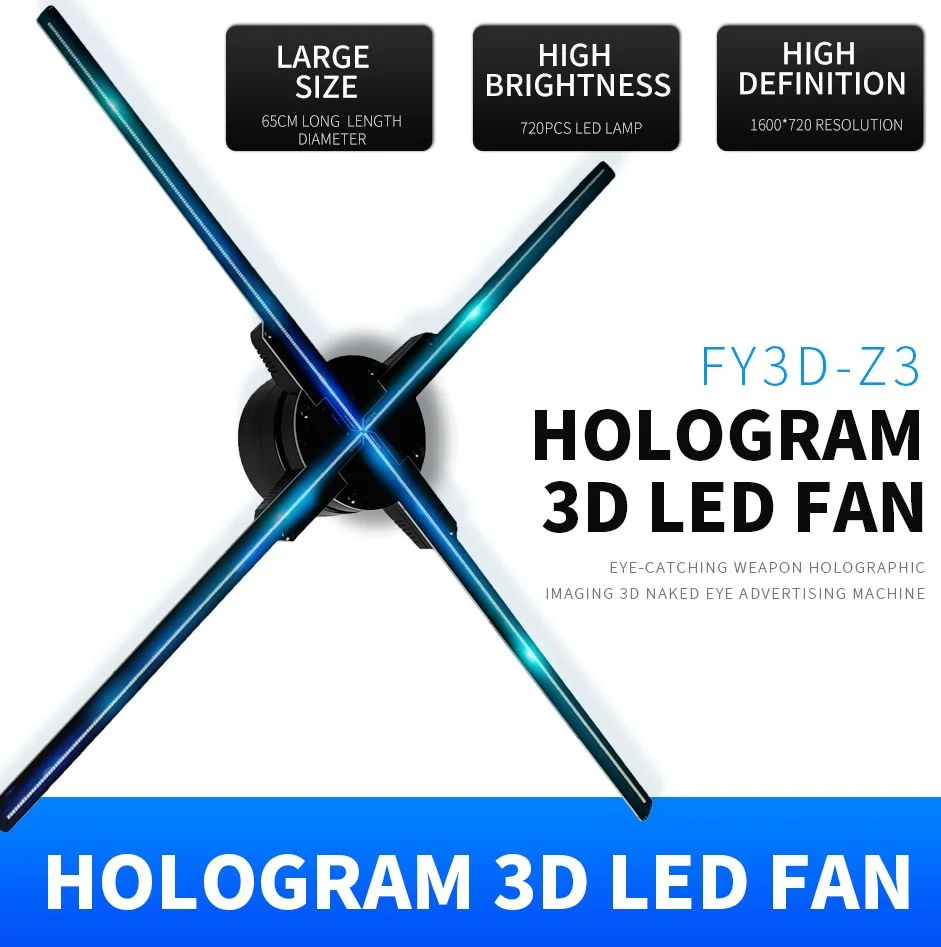 Newest  3D Holographic Hologram 3D Hologram Android Advertising Display Led Fan Player Showcase