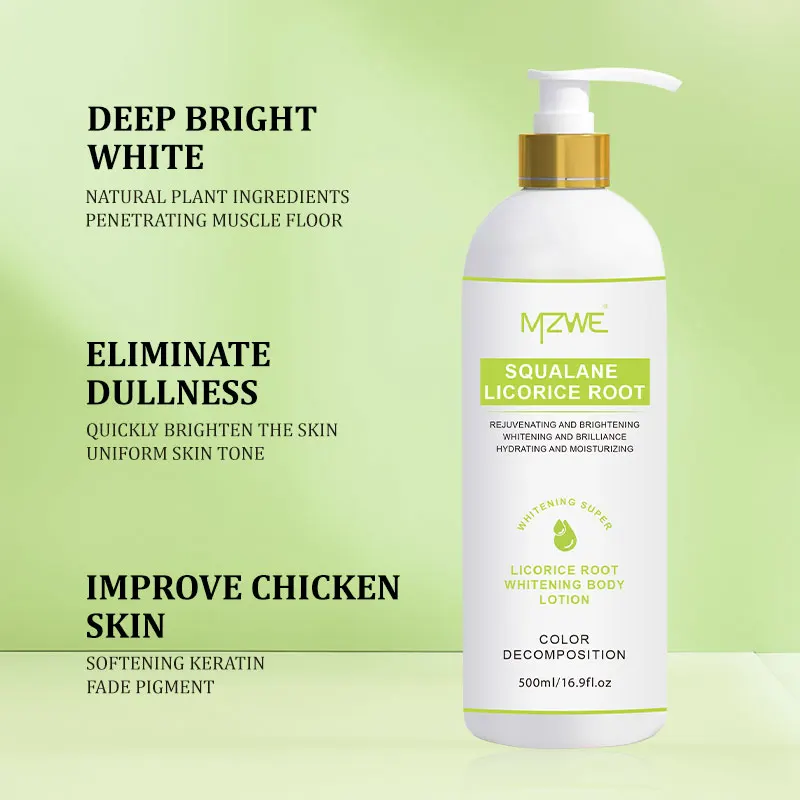 Private Label Natural Moisturizing Brightening Whitening Body Cream Organic Licorice Nicotinamide Body Lotion
