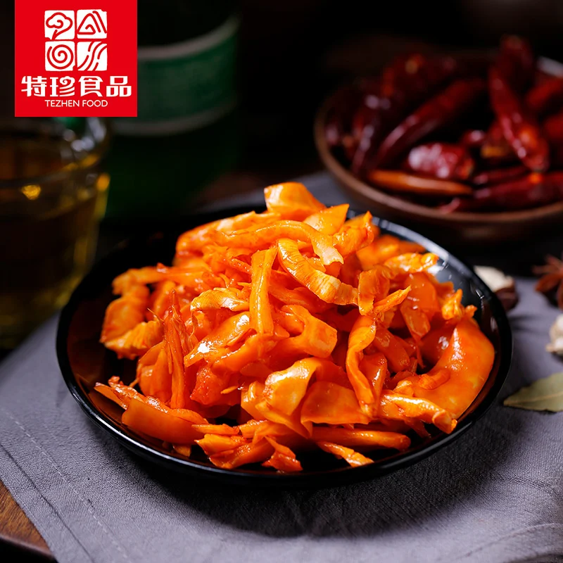 10 кг в коробке бамбуковая стреляющая китайская небольшая упаковка мгновенные закуски оптом острые красные масла Хрустящие бамбуковые стрельбы