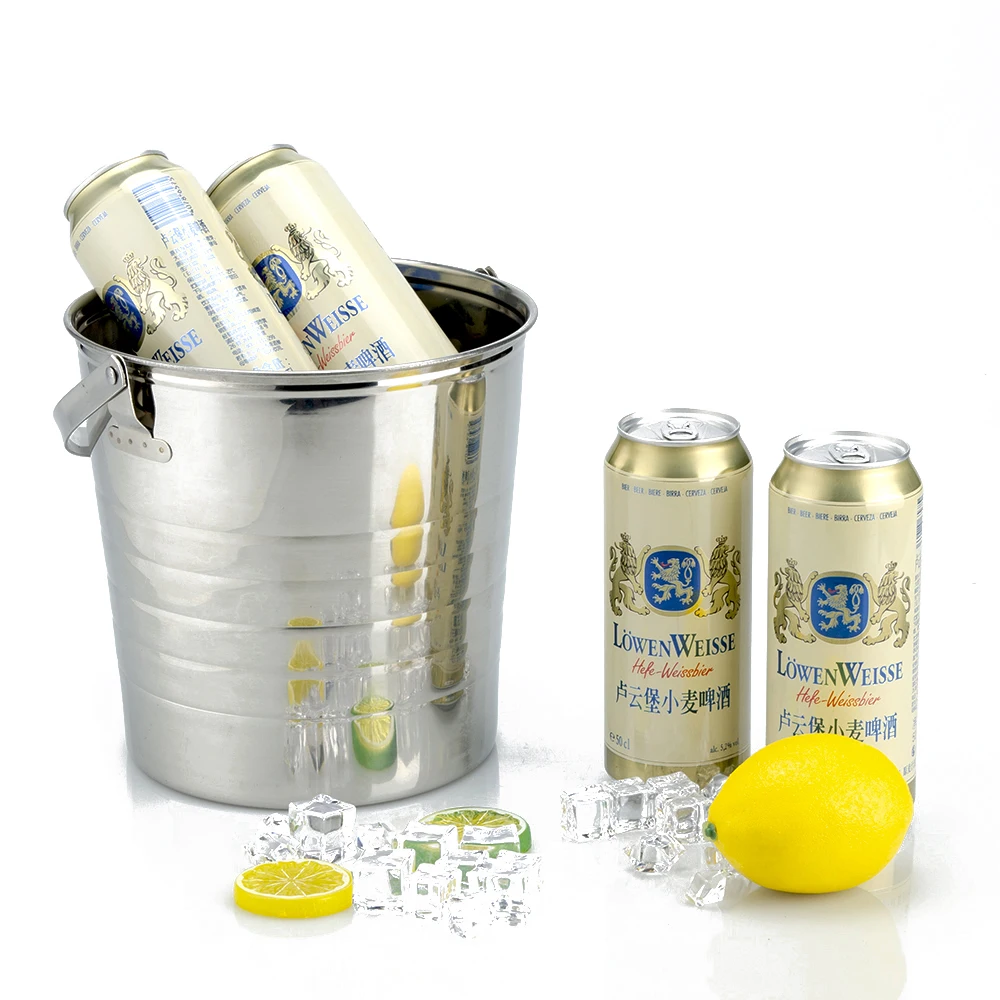 Big Capacity silver cooler champagne beer chiller metal wine ice bucket for party