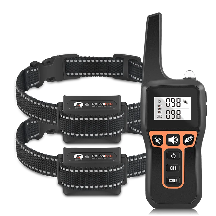 2022 anti bark  auto anti barking dog training collar for dog anti-bark 1000m remote range electric shock for security