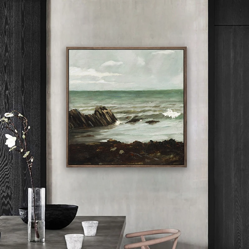 Waves Paint on Canvas art reproductions with Famous Oil paintings Landscape art poster for home decor