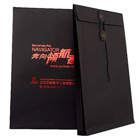 Custom printing brown c4 kraft envelope with string