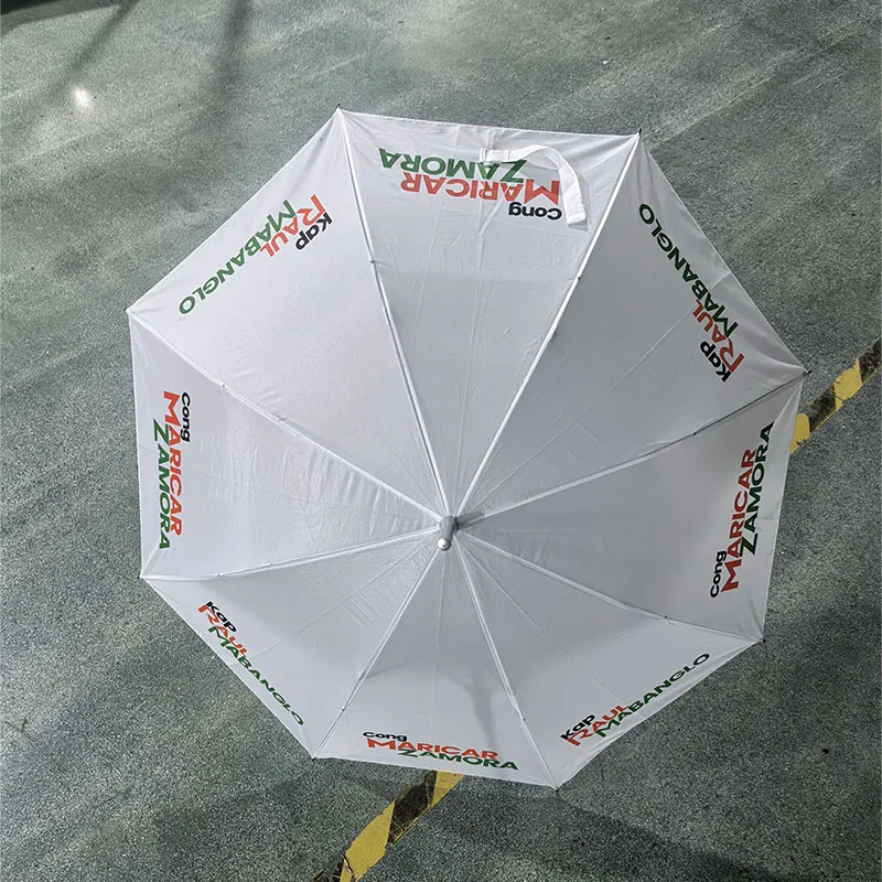 Cheap custom logo printed straight umbrella