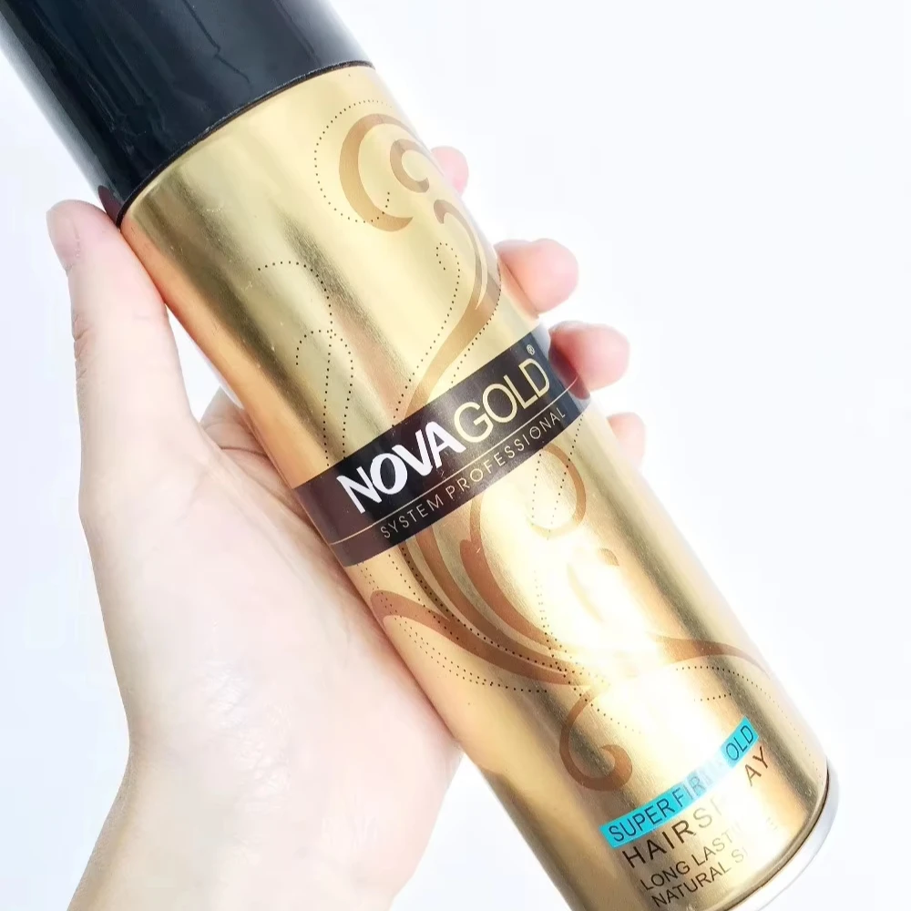 Factory 200Ml Hair Product Gold Spray Bottle Wholesale Fashion Beauty Salon Styling Hair Spray