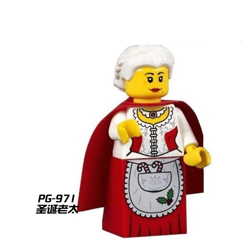 PG8022 Mini Merry Christmas Granny Yoda Darth Vader C3PO Santa Claus Bricks Building Blocks Figures Kid Toys