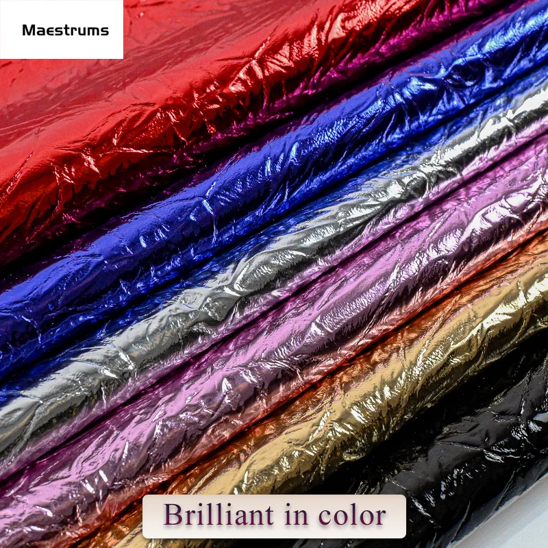 0.6 MM Waterproof Elephant pattern leather Mirror faux pu laserable leatherette for bags shoes costume and bows