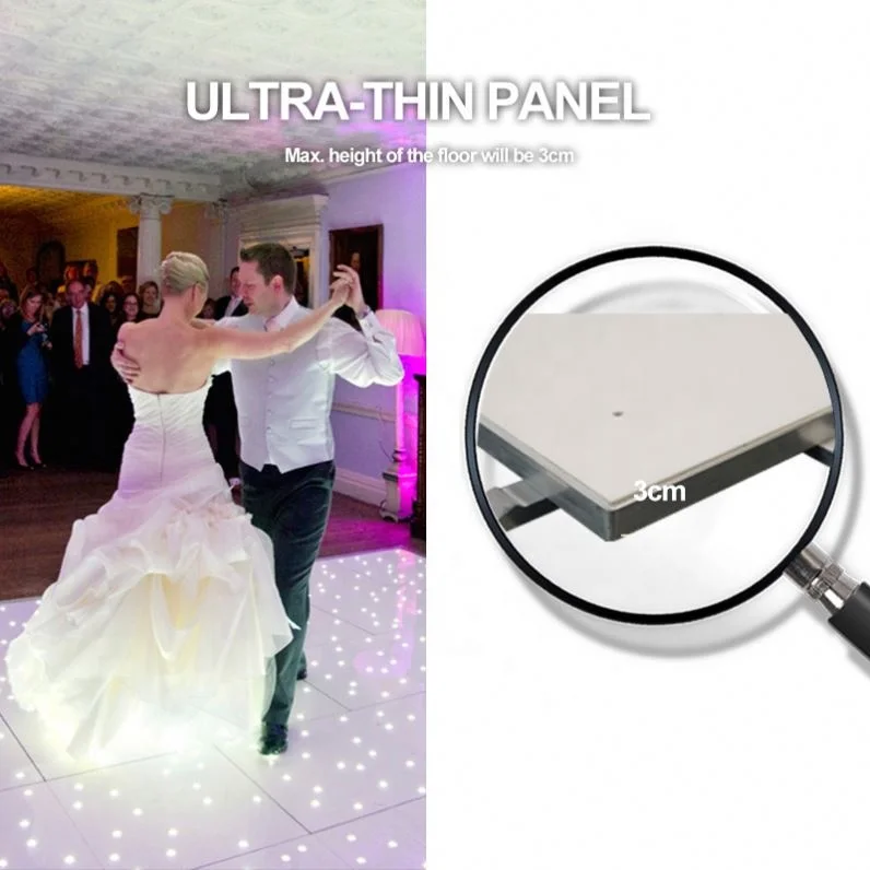 
Promotion Theme Party Discotheque White Starlit Led Dance Floor 