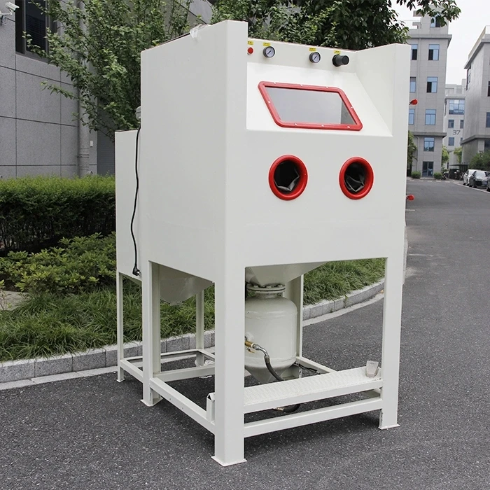 
Dry Suction Type Manual Sand Blasting Machine Cabinet With Turntable Cart optional 