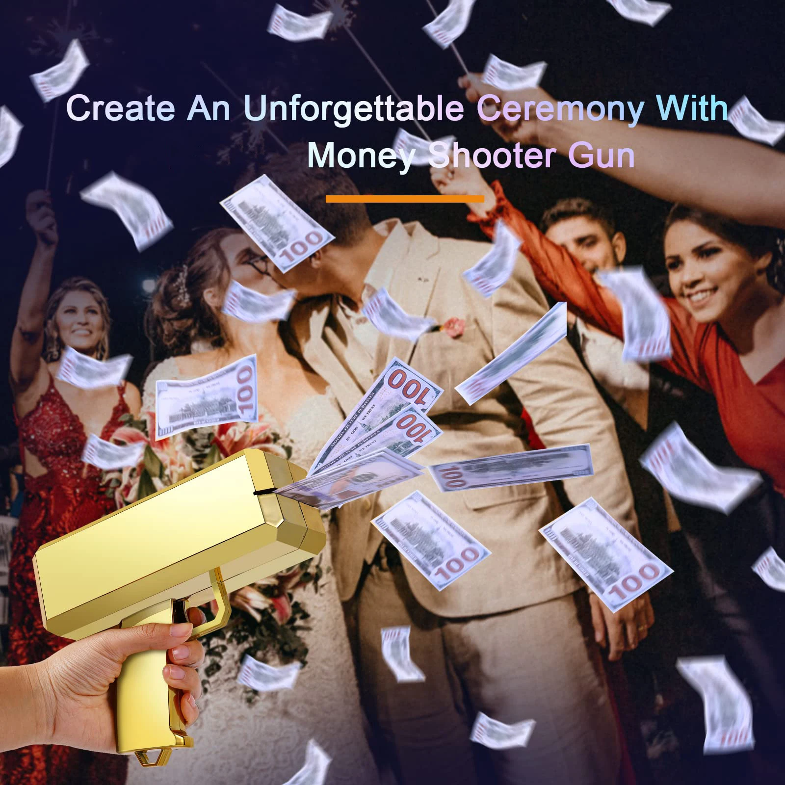 Gold Mney Gun Shooter фильмы наличные пушки пулемет коктейльные вечеринки Make It Rain доллар игрушки