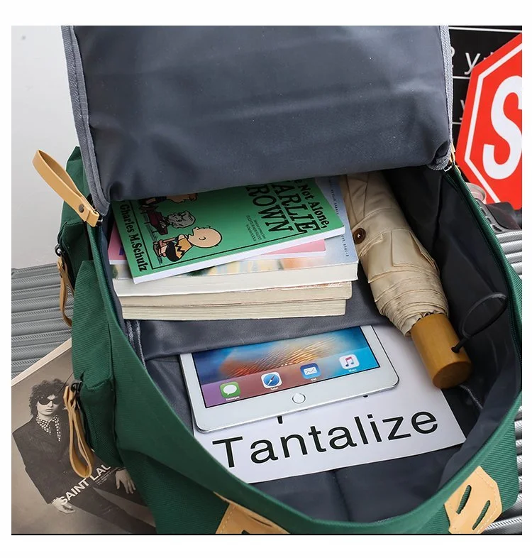 Double Zipper Women Backpack Teenager Girls Laptop Backpack Student Shoulder Bag Korean Style Schoolbag