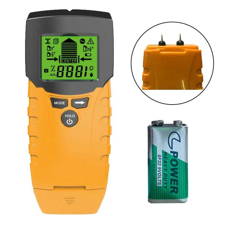 TM100 2-в-1 стадоискателя & измеритель влажности инструмент Многофункциональный древесины и профильный станок для металлических сканер штрих-код