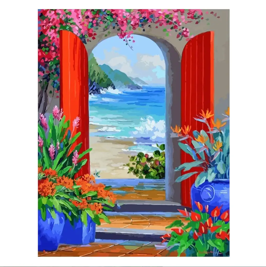 Paint by numbers, suitable for adults and children, Beginner Digital Acrylic paint