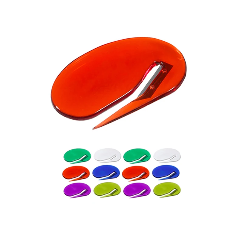 Низкая цена круглый пластиковый металлический конверт Открыватель для букв