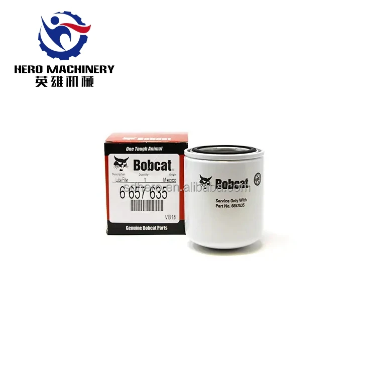 Original Bobcat Parts 6657635 Engine Oil Filters for Skid Steer Loaders 463 553 S100 S70 Excavator 425 428 E25 E26
