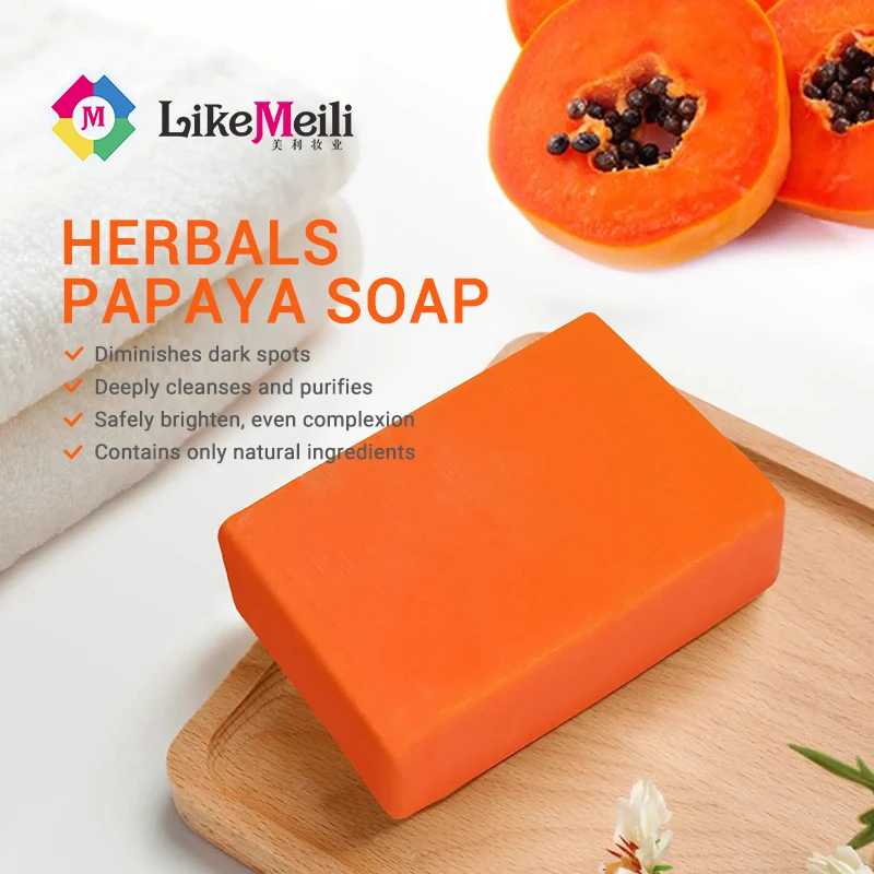 Wholesale Herbals Private Label Organic Handmade Papaya Soap for oilet Soap Bath Soap Bar Brightening complexion