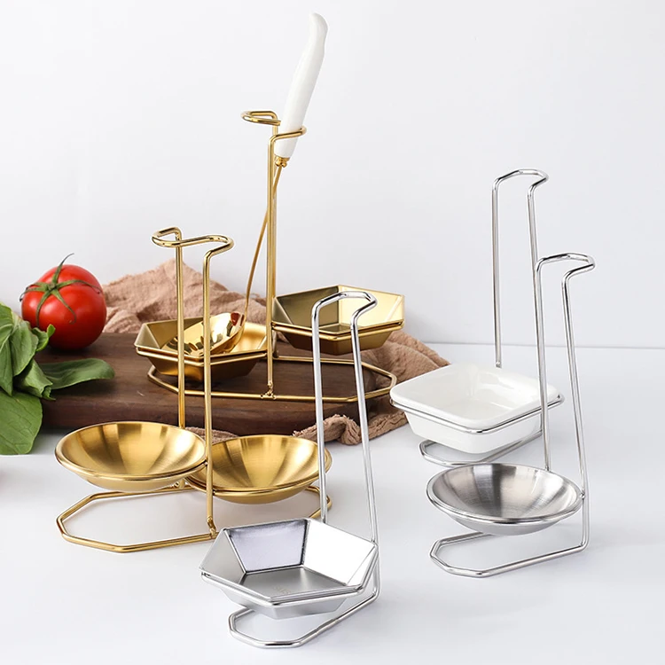 New Arrivals Party Pot Lid Holder For Pots And Spoon Rest With Bowls And Dishes Spoon Rest Holder Stainless Steel Rack (1600785791795)