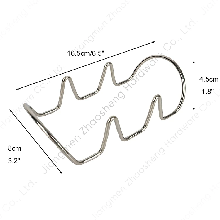 Multiple Wholesale Restaurant Decorative Metal Oven Safe  High Quality Stainless Steel Stand Taco Holder Set For 3 Taco