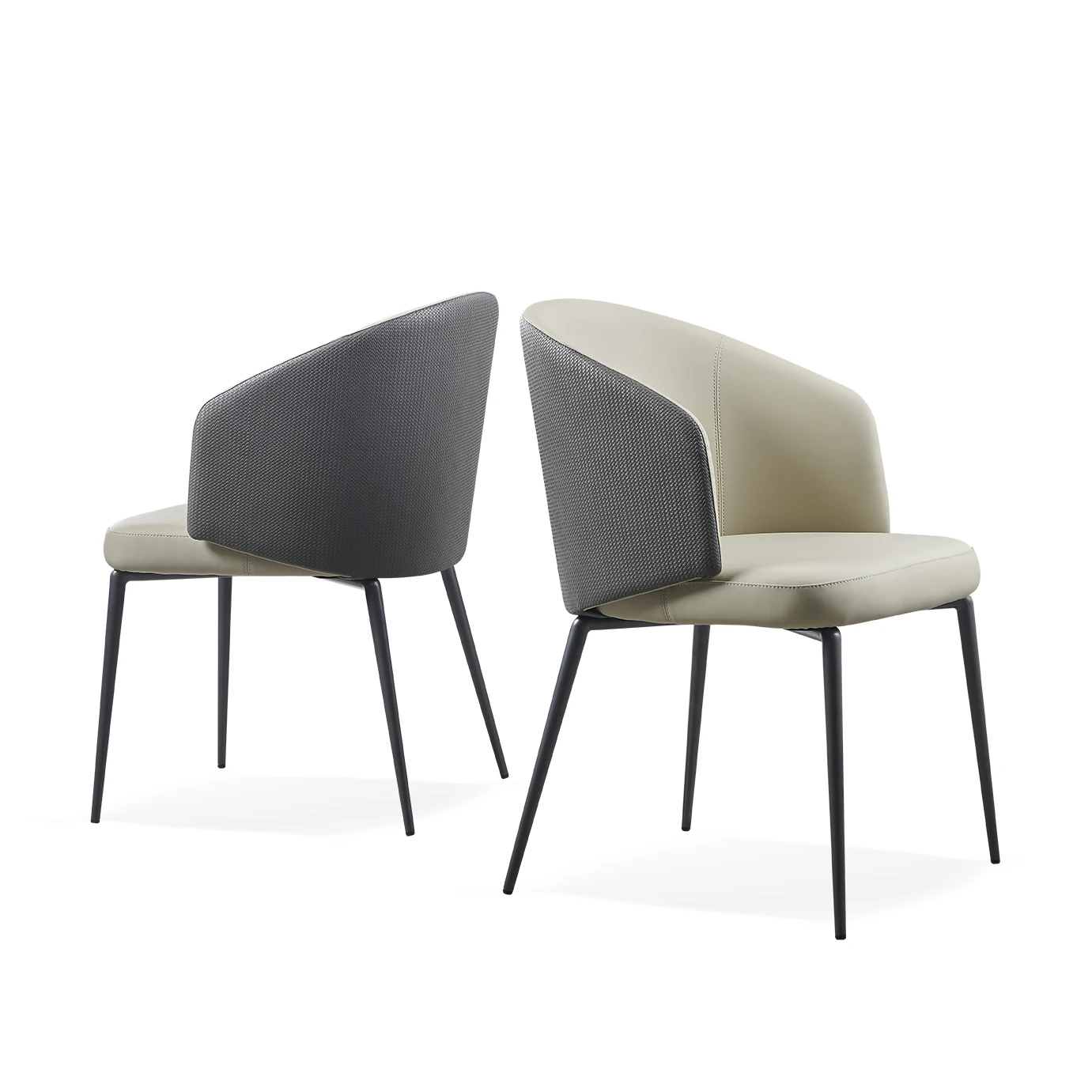 Modern Living Room Furniture Leather Cover Metal Frame Single Accent Armchair Lounge Chair