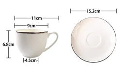 wholesale custom nordic porcelain ceramic cup and saucers christmas espresso coffee cups with saucer