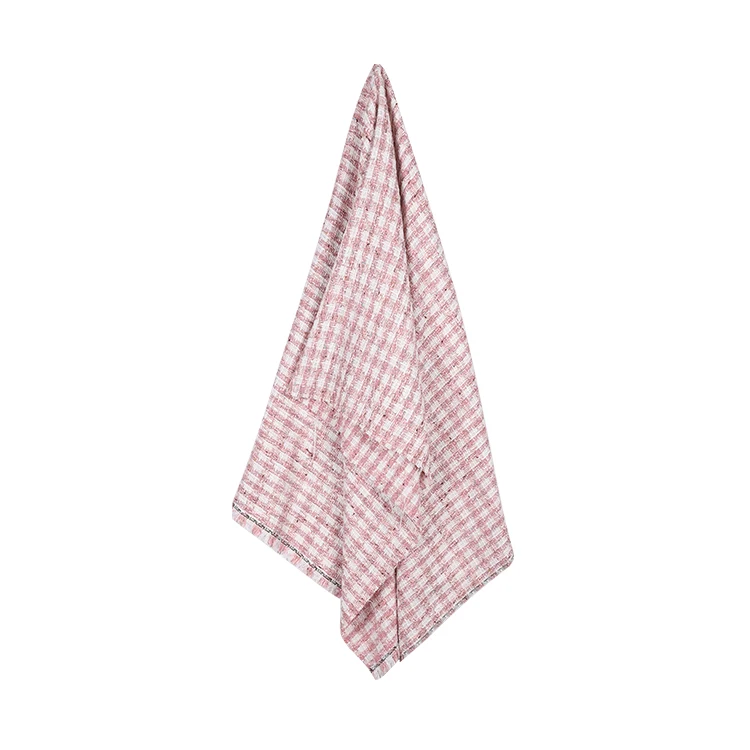 High Quality Colorful Fashion And Leisure Style High End Upholstery Fabric Tweed White Pink Tweed Fabric