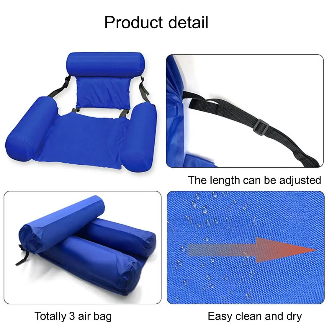 Inflatable Water Hammock Pool Float Outdoor Floating PVC Water Hammock Outdoor Water Lounger Hammock