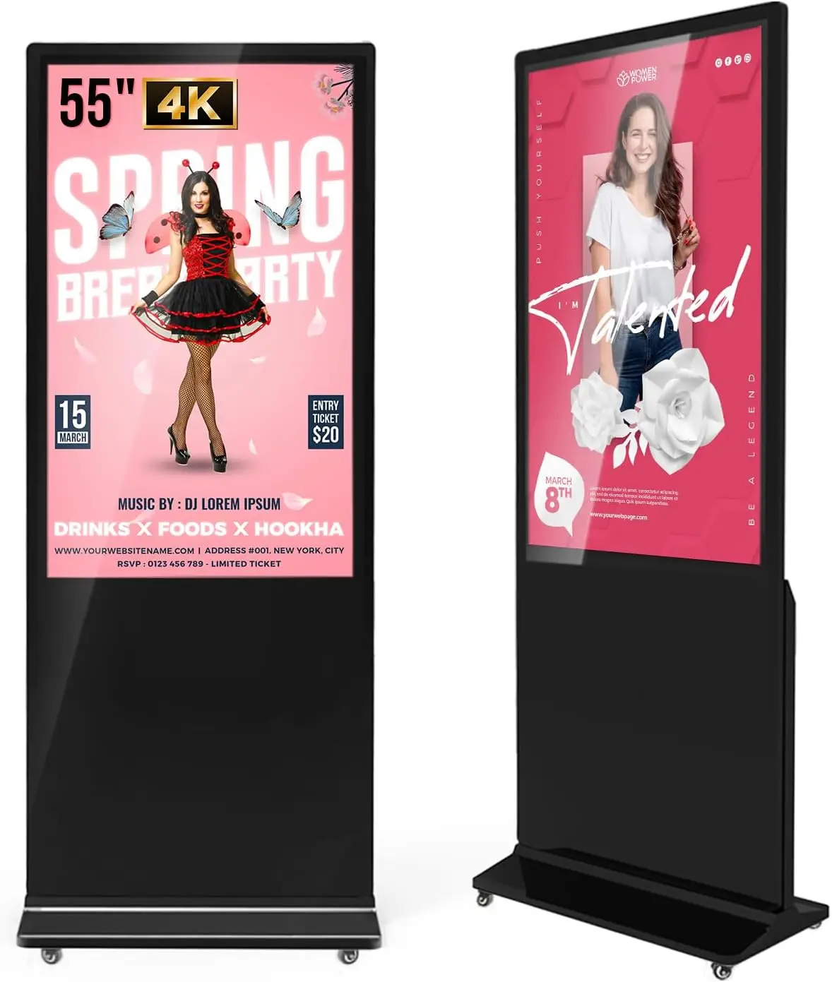 OEM Indoor Digital LED Display Advertising Media Cabinet Floor Installation LED Panel 1-Year Warranty Video LED Screen Brand